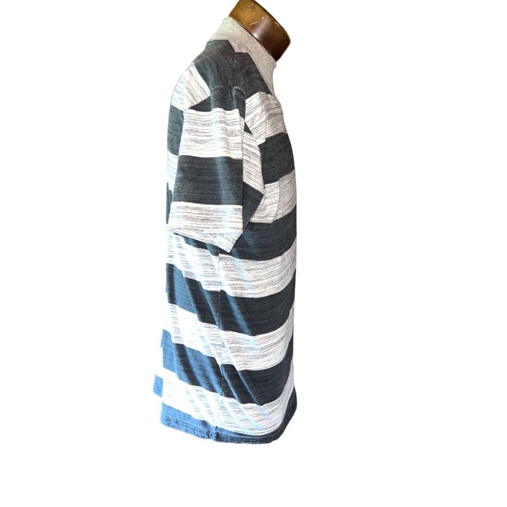 OT Revolution Shirt Mens Size XL Black Gray Heathered Stripe - Picture 2 of 6